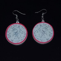 Anting Import Acrylic 3D Printed Buah Naga / Anting Buah Naga