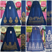 Jual rok jeans motif bordir murah Murah