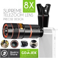 Jual Lensa Smartphone Tele Lens 8x With Clip / Jepit High Quality - Teman Tongsis Murah