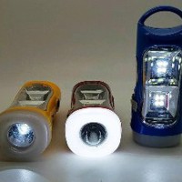 Lampu Senter LED Solar Dan Cas Listrik - Emergency Lamp JNUACX9