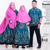 paket couple batik muslim gamis ayah ibu dan kakak pere PROMO