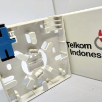 Roset 2 Core Logo Telkom Dengan 1 Adapter SC UPC Kabel Fiber Optik