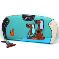 Dompet Wanita Dog Pattern - WW00383 - Blue