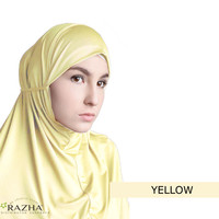 Inner Syari Classic Razha yellow hijab kuning