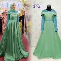 Gamis SABRINA DRESS PESTA HIJABERS (hijau muda) - Khusus Pesta
