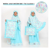 Mukena Anak Teenbell Hijau Muda Modern Unik Tas Dress Keren