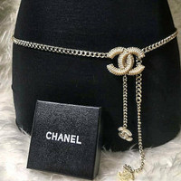 Aksesoris Fashion Wanita Belt Chain Chanel / Necklace Kalung Mutiara
