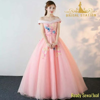 Sewa Jual Gaun pesta pink murah surabaya