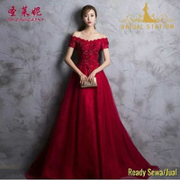 Sewa jual gaun pesta merah surabaya murah