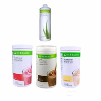 HERBALIFE/F1 SHAKE TOSERASERA ORIGINAL 1000%--( 3 SHAKE MIX + 1 ALOE )