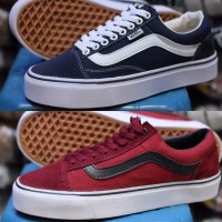 Terlaris SEPATU VANS OLDSKOOL CASUAL COWOK CEWEK COUPLE NAVY MAROON