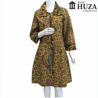 Batik Huza Dress Kerah Kotak EX