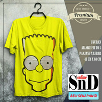 Baju Kaos Kuning Motif Kartun Pria Wanita