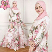 FASHION : gamis maxy bunga ima pink baju wanita dres murah maxi 30