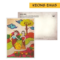 Kartu Pos/ Postcard Keong Emas