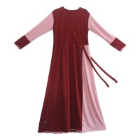 JUAL BAJUYULI - BAJU MUSLIM COUPLE GAMIS IBU DAN ANAK JERSEY - MARUN