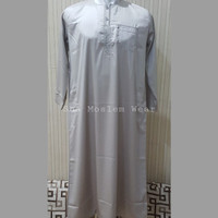 Jubah Gamis Import Thobe Jubba Ikaf Remaja Broken White 48
