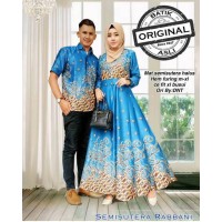 couple batik Semisutera Rabbani Batik Couple Kencana Gamis Muslim