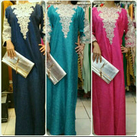 Kaftan Gamis Jaguar Bordir Payet