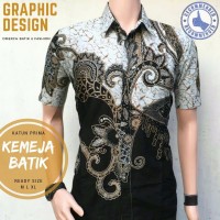 Lengan pendek Baju lebaran Kemeja batik manis 2 pilihan motif