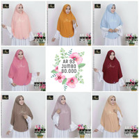 Jual Hijab Ar Rafi | AR 093 | Bergo/Jilbab Instan Serut Tali Belakang Jumbo Murah