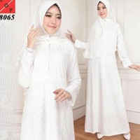 Harga Sepecial Baju Muslim Wanita /Busana Muslim/Baju Gamis Putih #E83