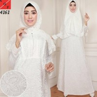 Harga Sepecial Baju Gamis Wanita / Gamis Jumbo / Muslim Putih #4161