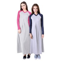 Baju Atasan Blouse Blus Jean Wanita Lengan Pendek panjang dress murah