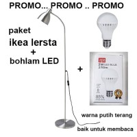 paket IKEA LERSTA Lampu Baca dan BOHLAM LED 3watt APA