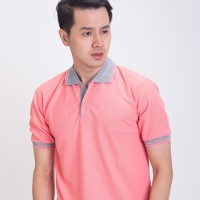 BAJU KAOS KERAH POLO SHIRT PRIA PINK
