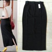 Rok Span Panjang Rok Kerja Warna Hitam