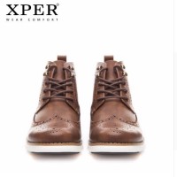 ORIGINAL XPER Brand Spring Winter Men Boots Fashion SEPATU PRIA COKLAT