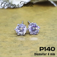 P140 Anting Berlian Kecil Cantik (Perhiasan Imitasi Xuping Lapis Emas)