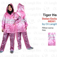 Jas Hujan Setelan Exclusive 68261 Tiger Head Jaket Motor Stelan