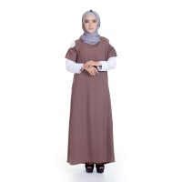 Gamis Wolpeach Venecia Warna Mocca Ukuran XL