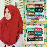 Khimar pet rempel|jilbab wolfis |kerudung rempel hijab instan