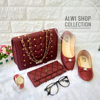 tas wanita selempang tas terbaru tas 2018 dompet chanel stude maroon
