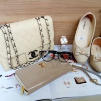 tas wanita tas terbaru 2018 tas selempang chanel dompet warna putih