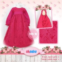 Gamis Brukat Oh Baby VC 36 Size XXS - XS - S - Gamis Anak OhBaby VC36