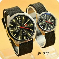 jam tangan couple swiss army / jtr 377 hitam