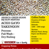 Jual Biji Kopi Mentah / Coffee Green Beans Gayo Takengon Dry Hulled Murah