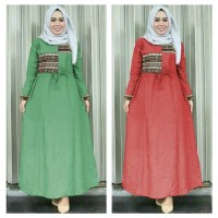 Baju Gamis Muslim Maxi Dress 7229 ZAHIDAH MAXI Baju Wan Diskon