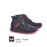 Sepatu Sekolah Anak SD Hitam Bertali Laki Perempuan Kets Shoes Unisex