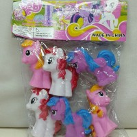 Jual Mainan Vinyl Karet mandi / baby bath toys Kuda Little Pony 6pcs Murah