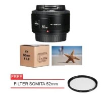 Lensa Yongnuo YN 50mm F1.8 Canon Filter Somita UV 52mm Paling Laris