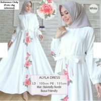Busana baju dress syari gamis Muslimah Wanita Dewasa Terbaru ALY001