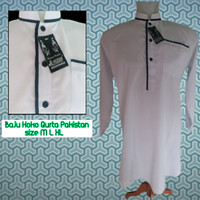 Jual Baju koko pakistan putih | gamis pria | qurta | baju taqwa Murah
