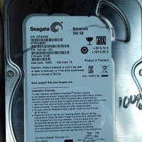 Harddisk Seagate Barracuda 500 GB sentinel 100%