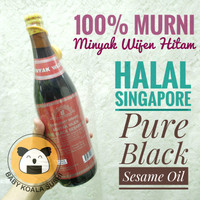 Pure Black Sesame Oil 100% | Murni Minyak Wijen Hitam Halal Sun Light
