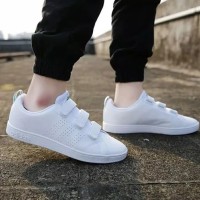 Sepatu Adidas Neo Advantage Velcro Cleans White List Green Original - Putih 44 Sepatu Adidas Neo Advantage Velcro Cleans White List Green Original - Putih 44